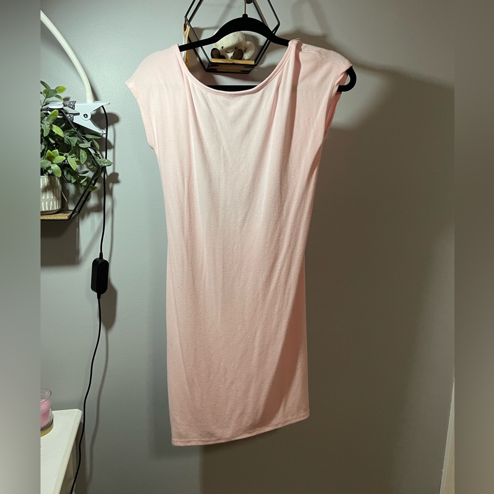 Light pink free people open back dress, small!!